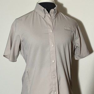 Women Columbia Short Sleeves Snap Button Shirt FL7277 Size S/P